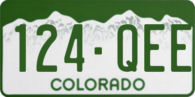 CO license plate 124QEE