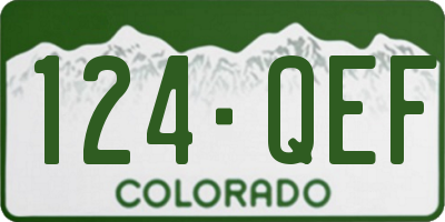CO license plate 124QEF