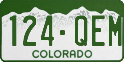 CO license plate 124QEM