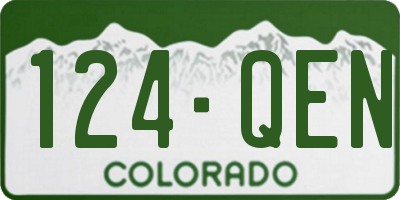 CO license plate 124QEN