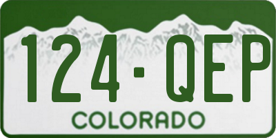 CO license plate 124QEP