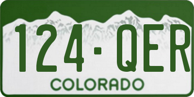 CO license plate 124QER