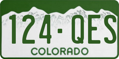 CO license plate 124QES