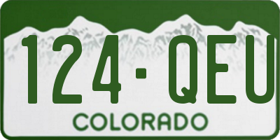 CO license plate 124QEU