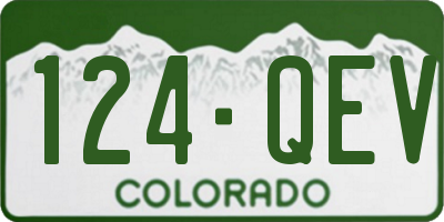 CO license plate 124QEV
