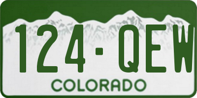 CO license plate 124QEW