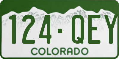 CO license plate 124QEY