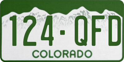 CO license plate 124QFD