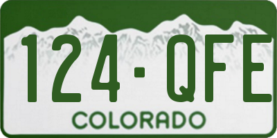 CO license plate 124QFE