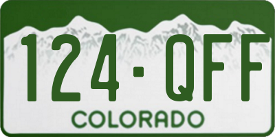CO license plate 124QFF