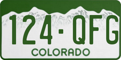 CO license plate 124QFG