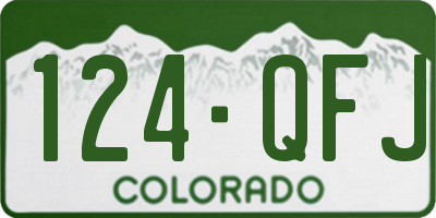 CO license plate 124QFJ