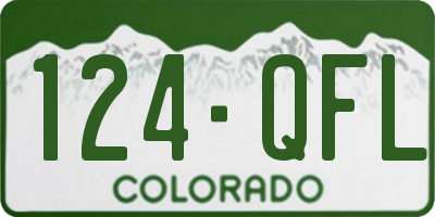 CO license plate 124QFL
