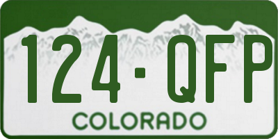 CO license plate 124QFP