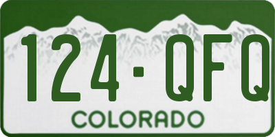 CO license plate 124QFQ