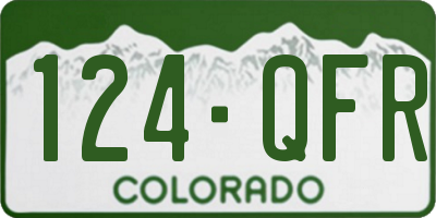 CO license plate 124QFR
