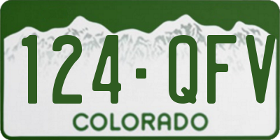 CO license plate 124QFV