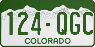 CO license plate 124QGC