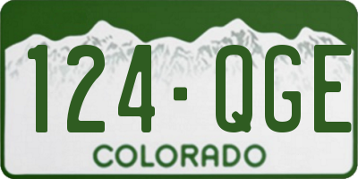 CO license plate 124QGE