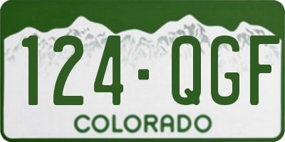 CO license plate 124QGF