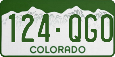 CO license plate 124QGO