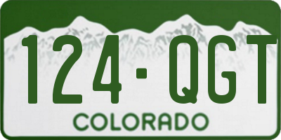 CO license plate 124QGT