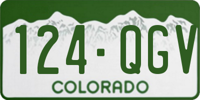 CO license plate 124QGV