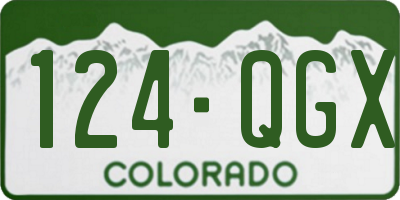 CO license plate 124QGX