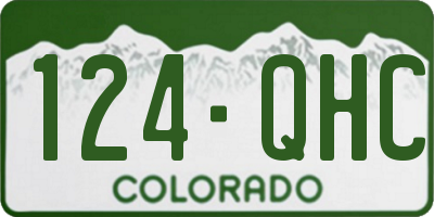 CO license plate 124QHC