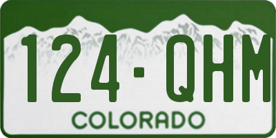 CO license plate 124QHM
