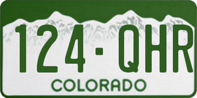 CO license plate 124QHR