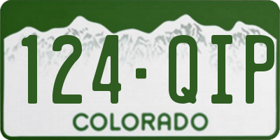 CO license plate 124QIP