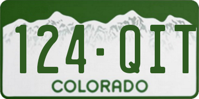 CO license plate 124QIT