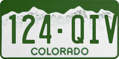 CO license plate 124QIV