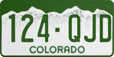 CO license plate 124QJD