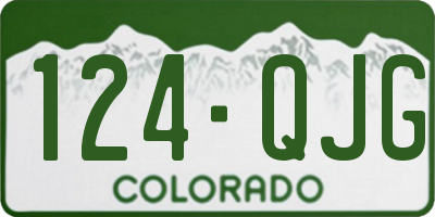 CO license plate 124QJG