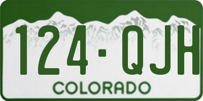 CO license plate 124QJH