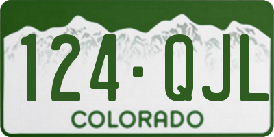 CO license plate 124QJL