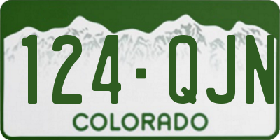 CO license plate 124QJN