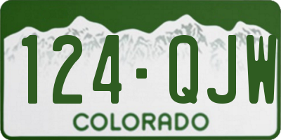 CO license plate 124QJW