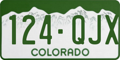 CO license plate 124QJX