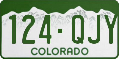 CO license plate 124QJY