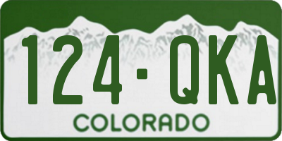 CO license plate 124QKA