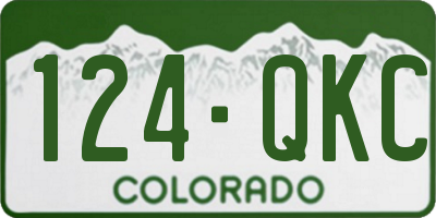 CO license plate 124QKC