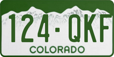CO license plate 124QKF
