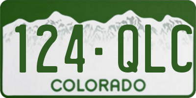 CO license plate 124QLC