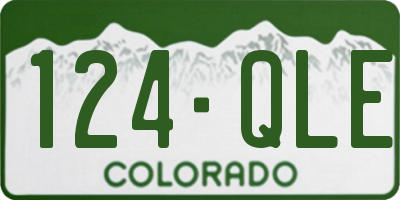 CO license plate 124QLE