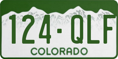 CO license plate 124QLF