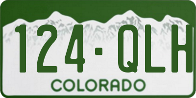 CO license plate 124QLH