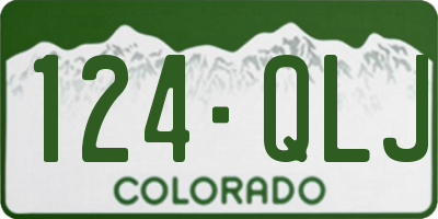 CO license plate 124QLJ